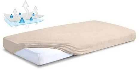 Matex Froté nepriepustné prestieradlo svetlobéžová, 70 x 140 cm