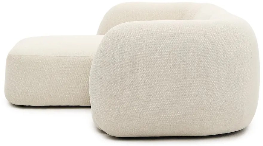 Krémová ženilková rohová pohovka (ľavý roh/s leňoškou) Martina – Kave Home