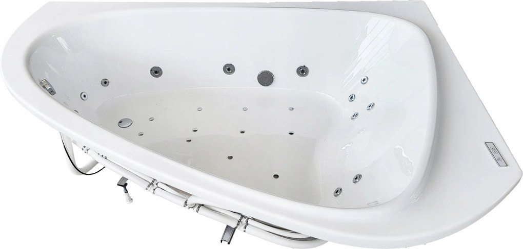 Vírivka s vírivkou a masážou rohová, 2-miestna, dvojlôžková, 196x139