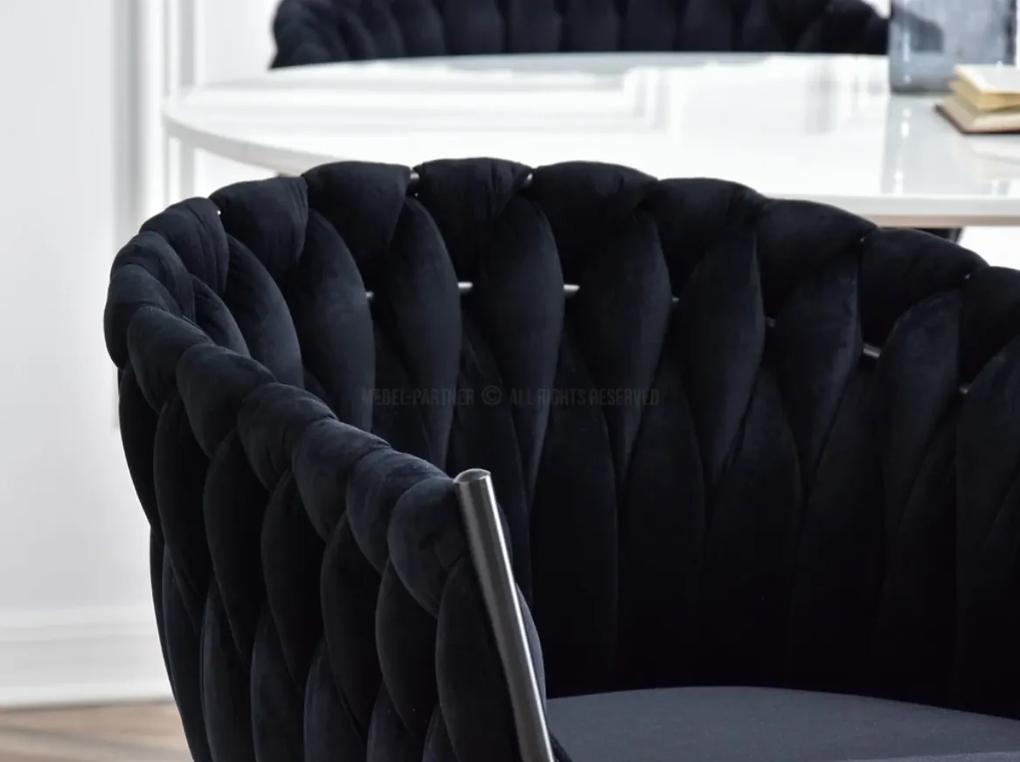 Dizajnová jedálenská stolička EMILY čierna + čierne nožičky