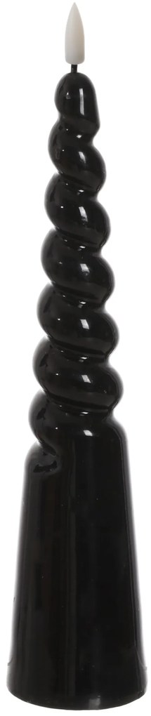 LED sviečka IDALIA SPIRAL 25 cm čierna