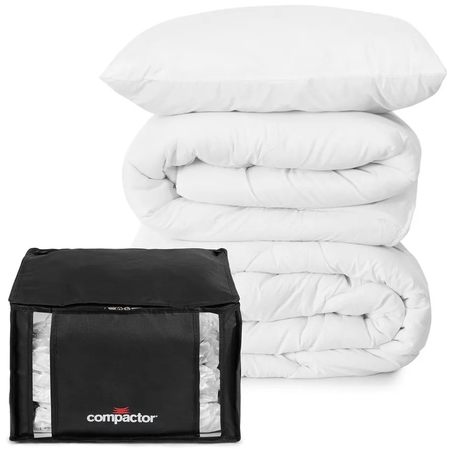 Vákuové/vystužené látkové úložné boxy na oblečenie v súprave 2 ks 42x25x25 cm Black Edition – Compactor