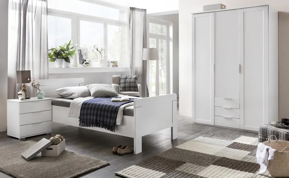 Šatníková skriňa Nadja, 135 cm, biela