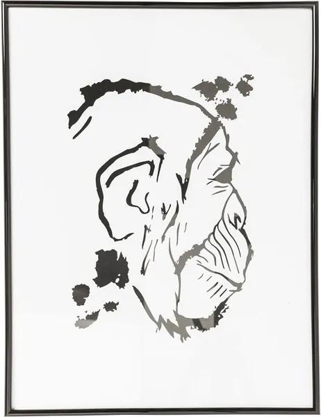 KARE DESIGN Obraz s rámom Monkey Face 50 × 38 cm