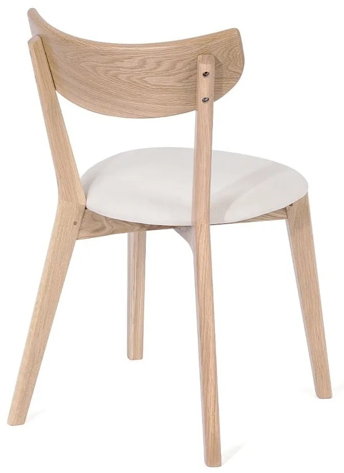 Jedálenská stolička z dubového dreva s bielym sedákom Arch - Bonami Essentials