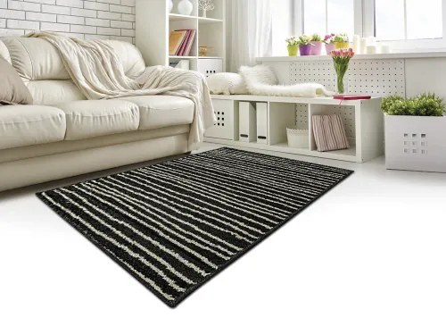 Koberce Breno Kusový koberec LOTTO 562/FM6B, čierna,200 x 285 cm