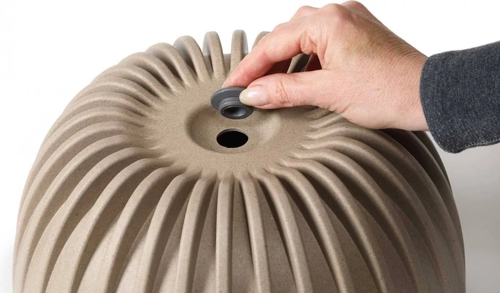 Květináč STRIPPED Eco Coffe 23,6x14 cm hnědý