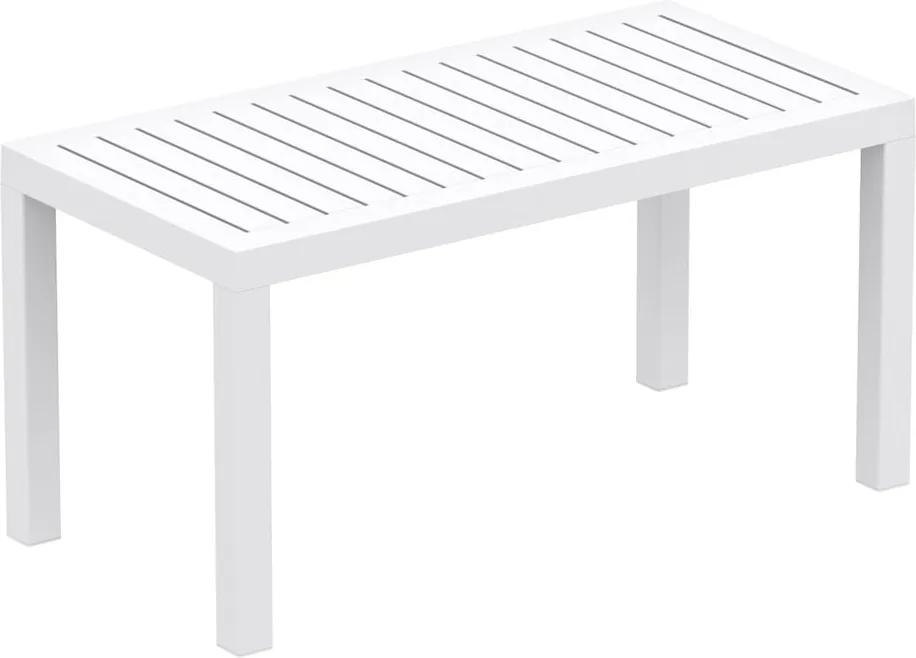 Biely záhradný konferenčný stolík Resol Click-Clack, 90 x 45 cm