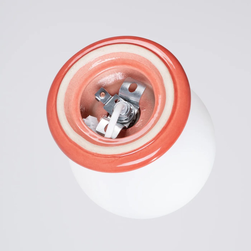 Nástenné svietidlo Zori, 1x biele sklenené tienidlo, p