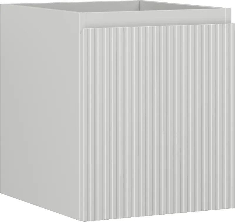 Mexen Rivel, kúpeľňová skrinka 40 cm, 1 zásuvka, drážkovaná, sivá matná, 91A20-04047-1-BF62