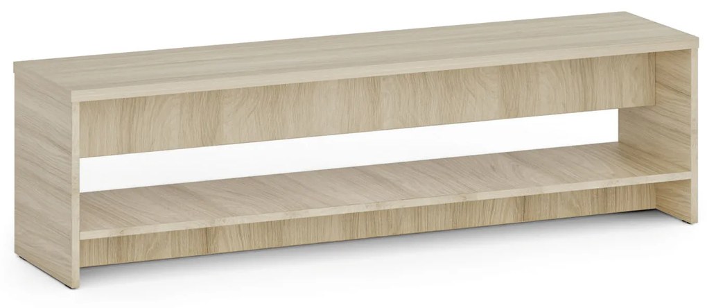 Šatníková lavica s policou na topánky, zosilnená, 1500 mm, dub prírodný