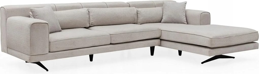 Rohová sedačka Jivagona (p) (béžová čierna)