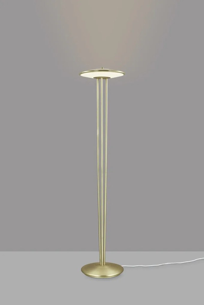 NORDLUX Rustikálna stojacia lampa LED BLANCHE, 15 W, teplá biela, mosadz