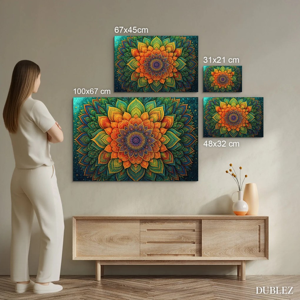 DUBLEZ | Farebný obraz - Mandala duše | UV potlač, Premium