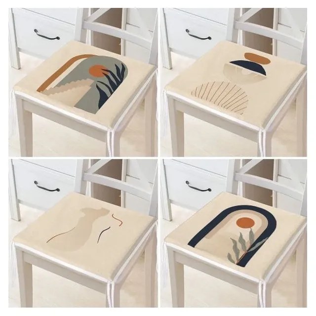 Sedáky v súprave 4 ks 42x42 cm Illustrated Arch – Mila Home