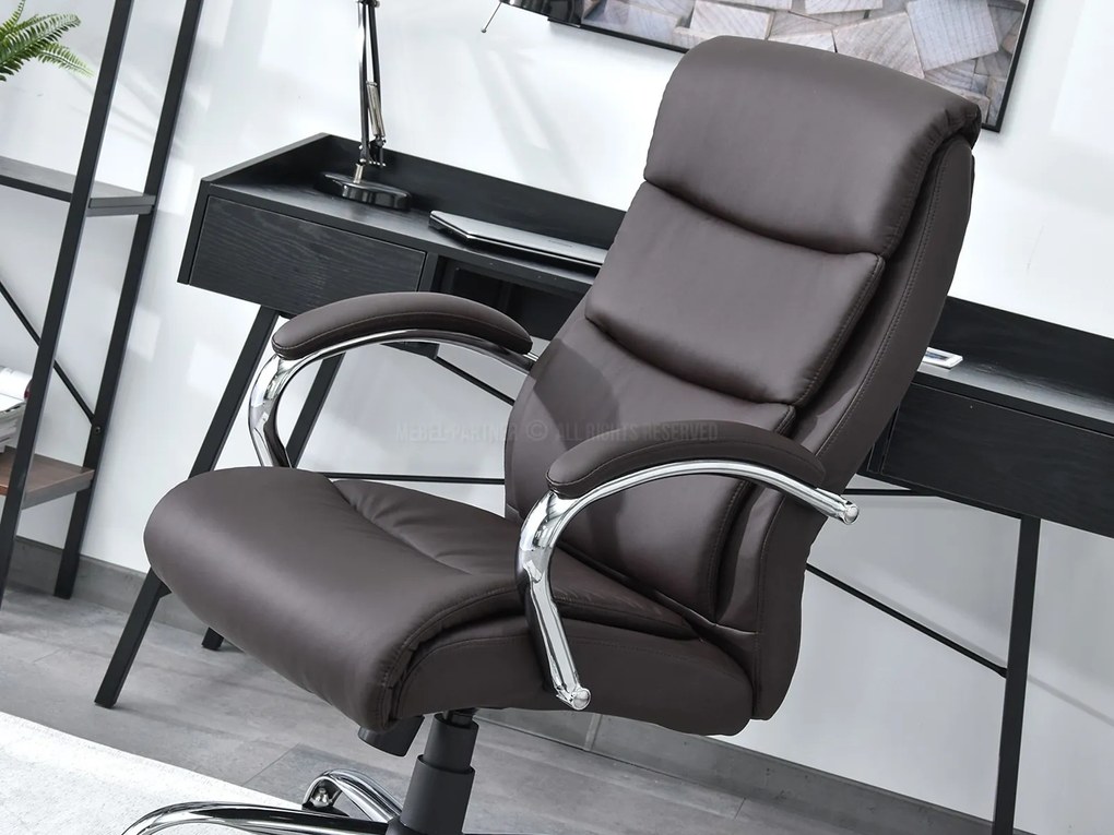 Kreslo Luxus (hnedá + chrómová). Akcia -20%. Vlastná spoľahlivá doprava až k Vám domov. 1109950