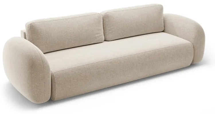 Béžová ženilková rozkladacia/s úložným priestorom pohovka 262 cm Tonale – Cosmopolitan Design