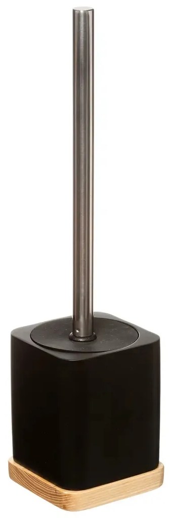 WC kefa Natureo, čierna/s drevenými prvkami