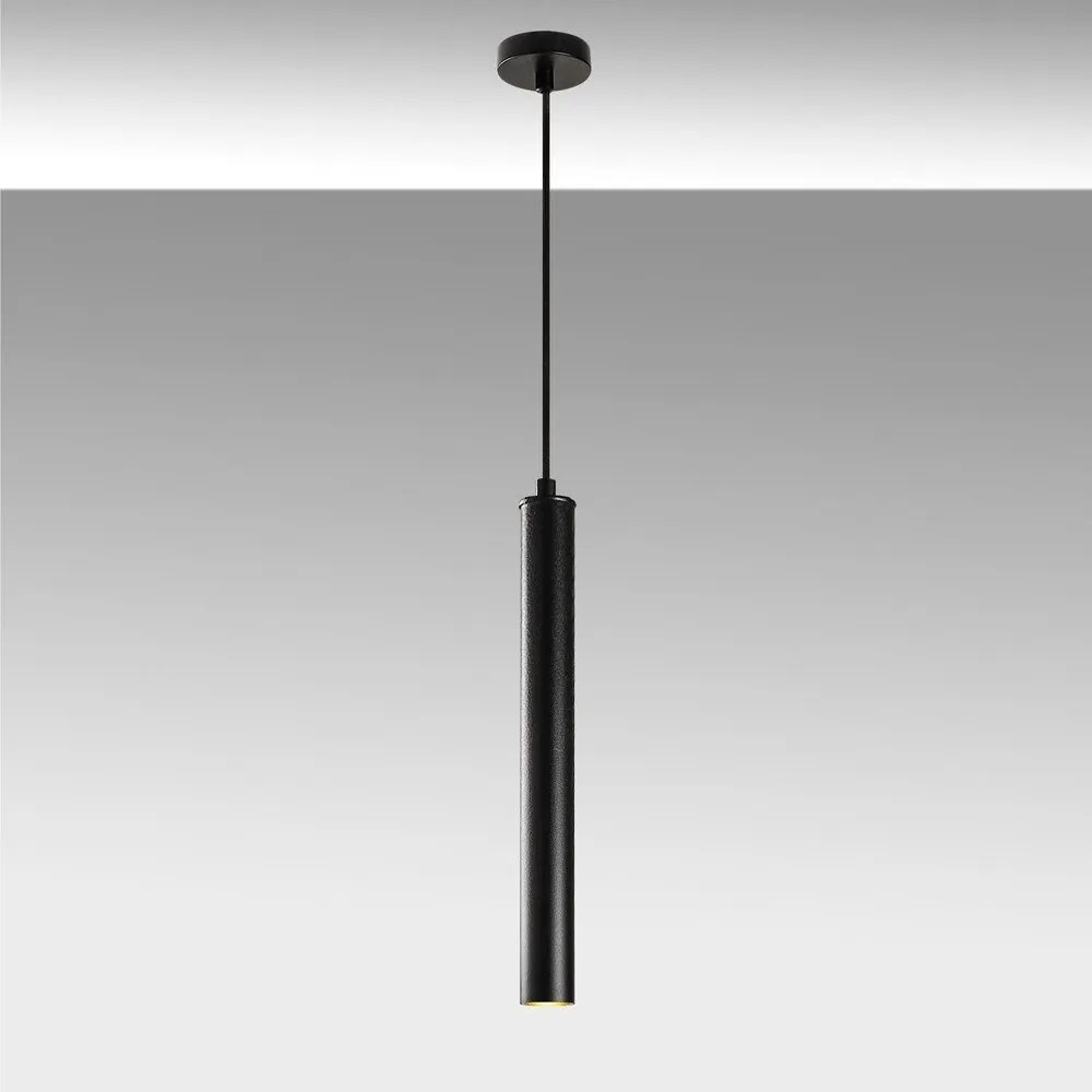 Čierne závesné svietidlo s kovovým tienidlom ø 4 cm Best – Opviq lights