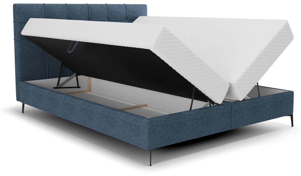 Jednolôžková posteľ 120 cm Infernus Bonell (modrá) (s roštom, s úl. priestorom). Vlastná spoľahlivá doprava až k Vám domov. 1082288