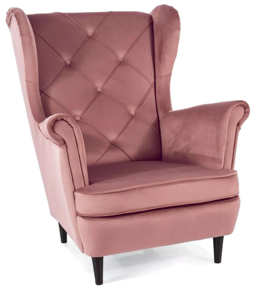 Staroružové TV kreslo LADY VELVET