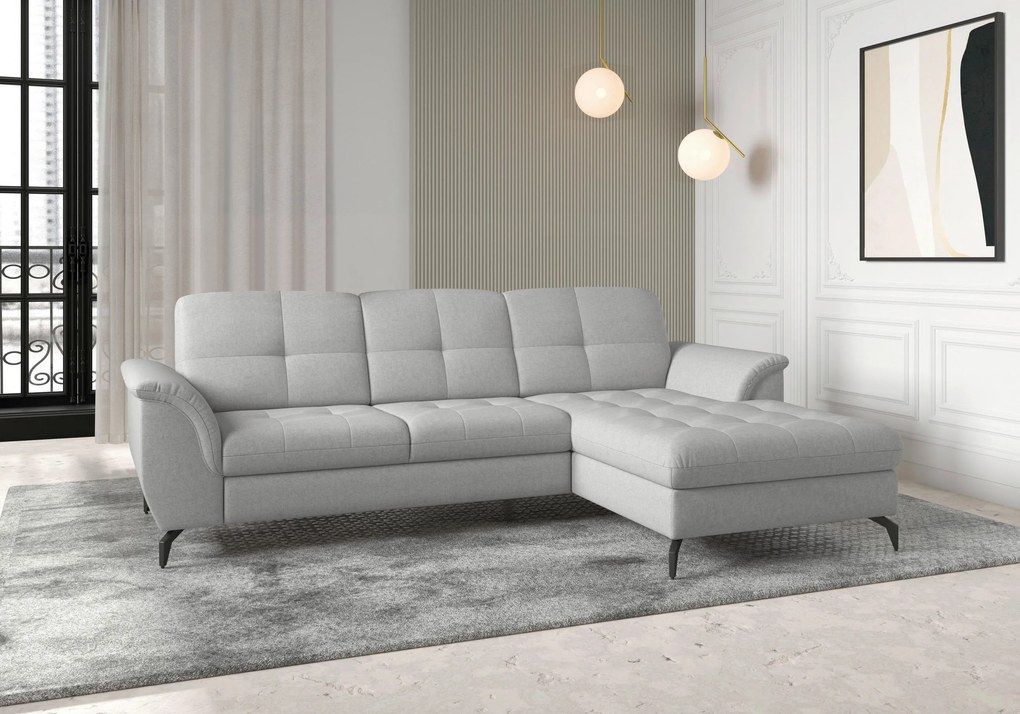 XXXLutz ROHOVÁ SEDAČKA, textil, svetlosivá Sit & More - Sedačky - 000144013355