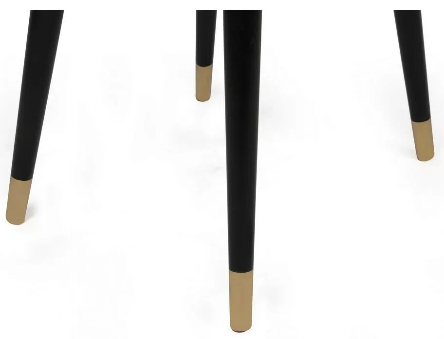 Súprava jedálenských stoličiek Hugo Cream and Black, 2 ks