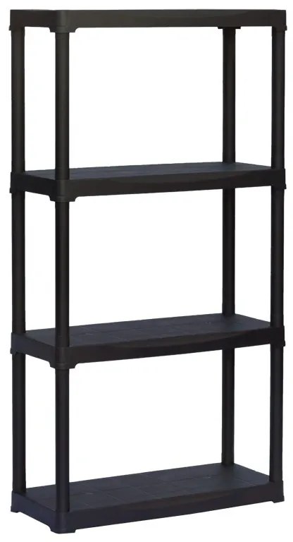 Plastový regál TEMPO, 1320 x 700 x 300 mm, 4 police