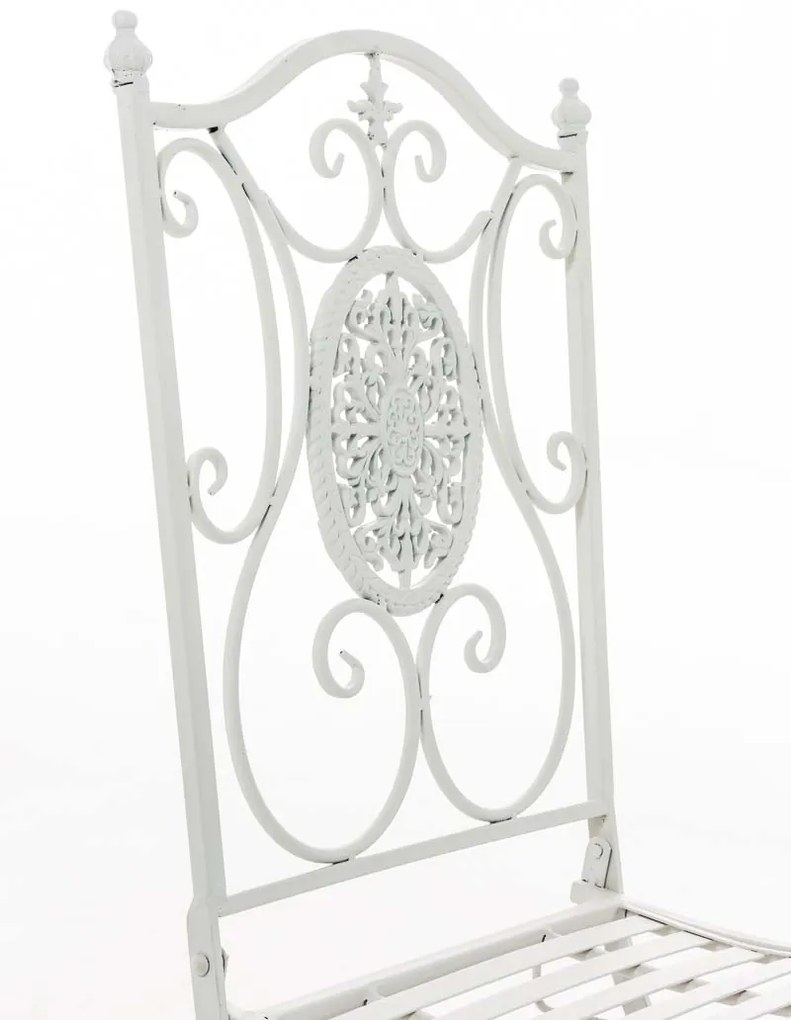 Súprava kovových stoličiek a stola Aldeano (SET 2+1) - Biela