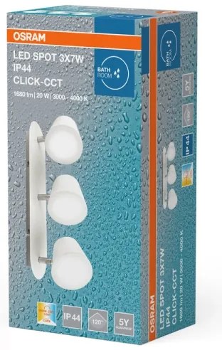 Osram - LED bodové svietidlo SPOT do kúpeľne 3xLED/7W/230V IP44 3000/4000K