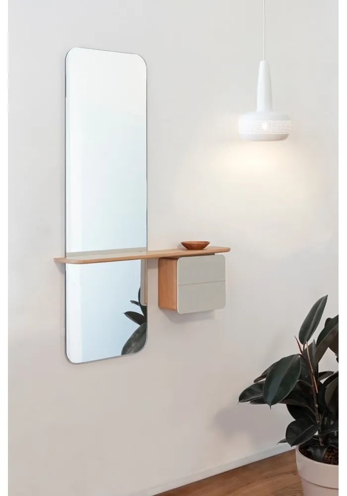 Predsieňová zostava v dekore duba v bielo-prírodnej farbe One More Look – UMAGE