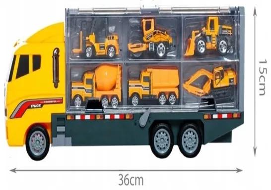 ISO Kamión s autíčkami stavebníctvo