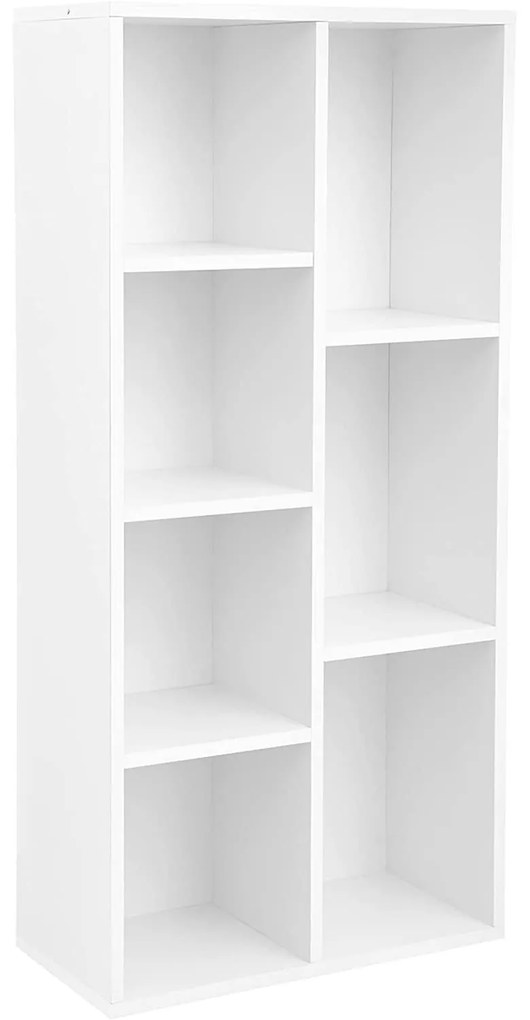 7-priehradková knižnica, polica na knihy, biela