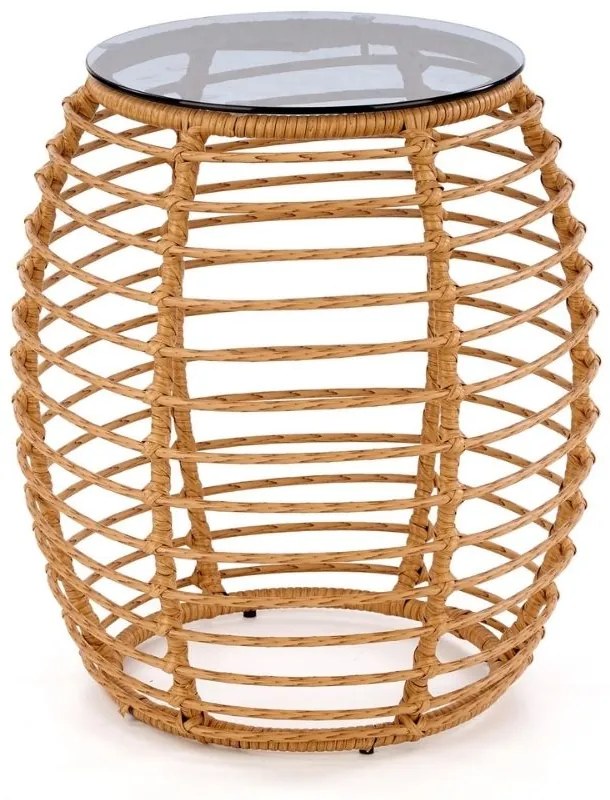 Konferenčný stolík Barrel, ratan