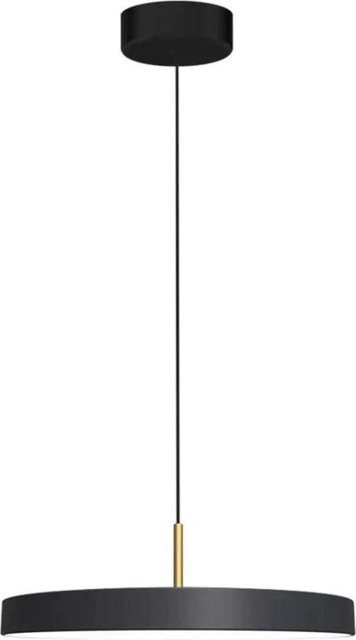 LED Luster na lanku DISC LED/38W/230V pr. 45 cm čierna