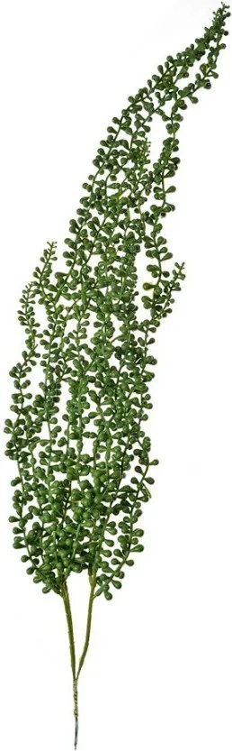 Zelená umelá previsnutá rastlina starček - 74 cm