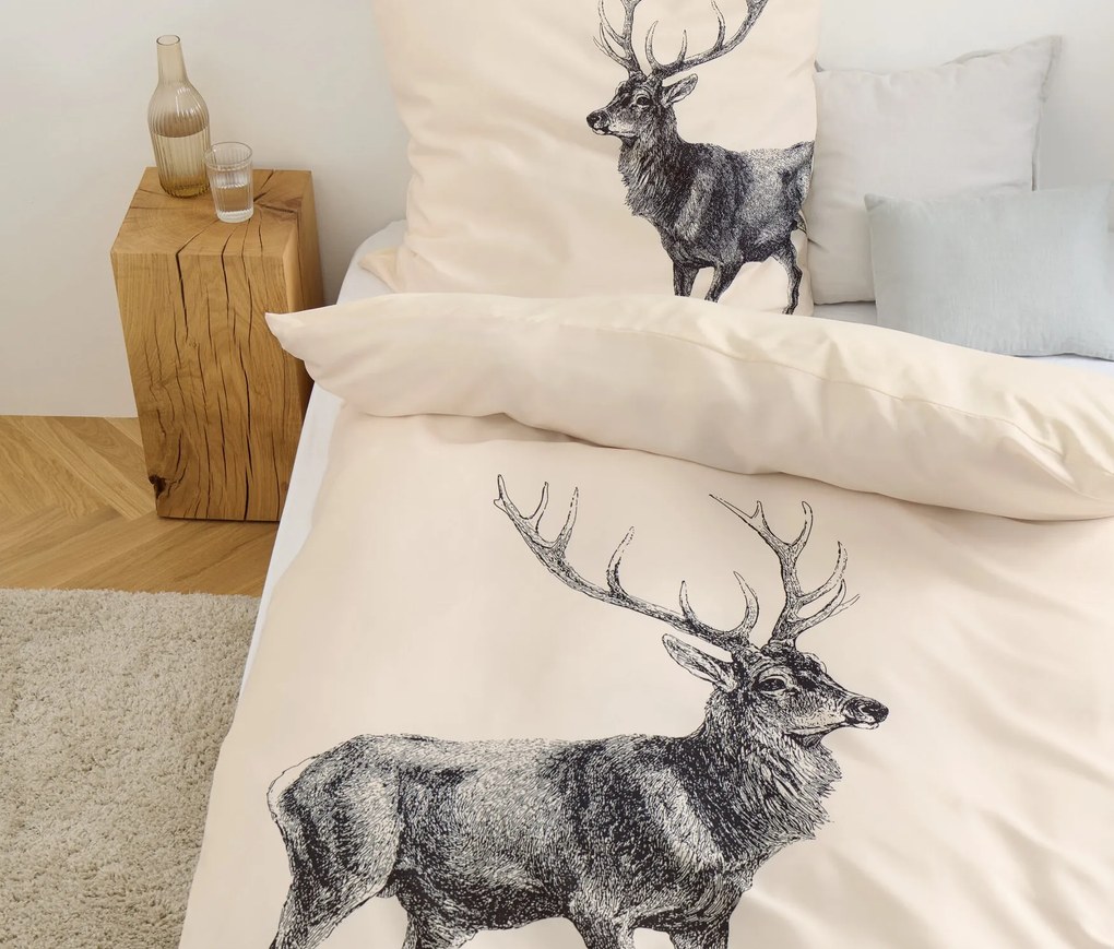 Posteľná bielizeň z mikrovlákna, štandardná veľkosť, jelenia