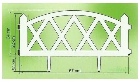 Záhradný plôtik 2,3 m terakota