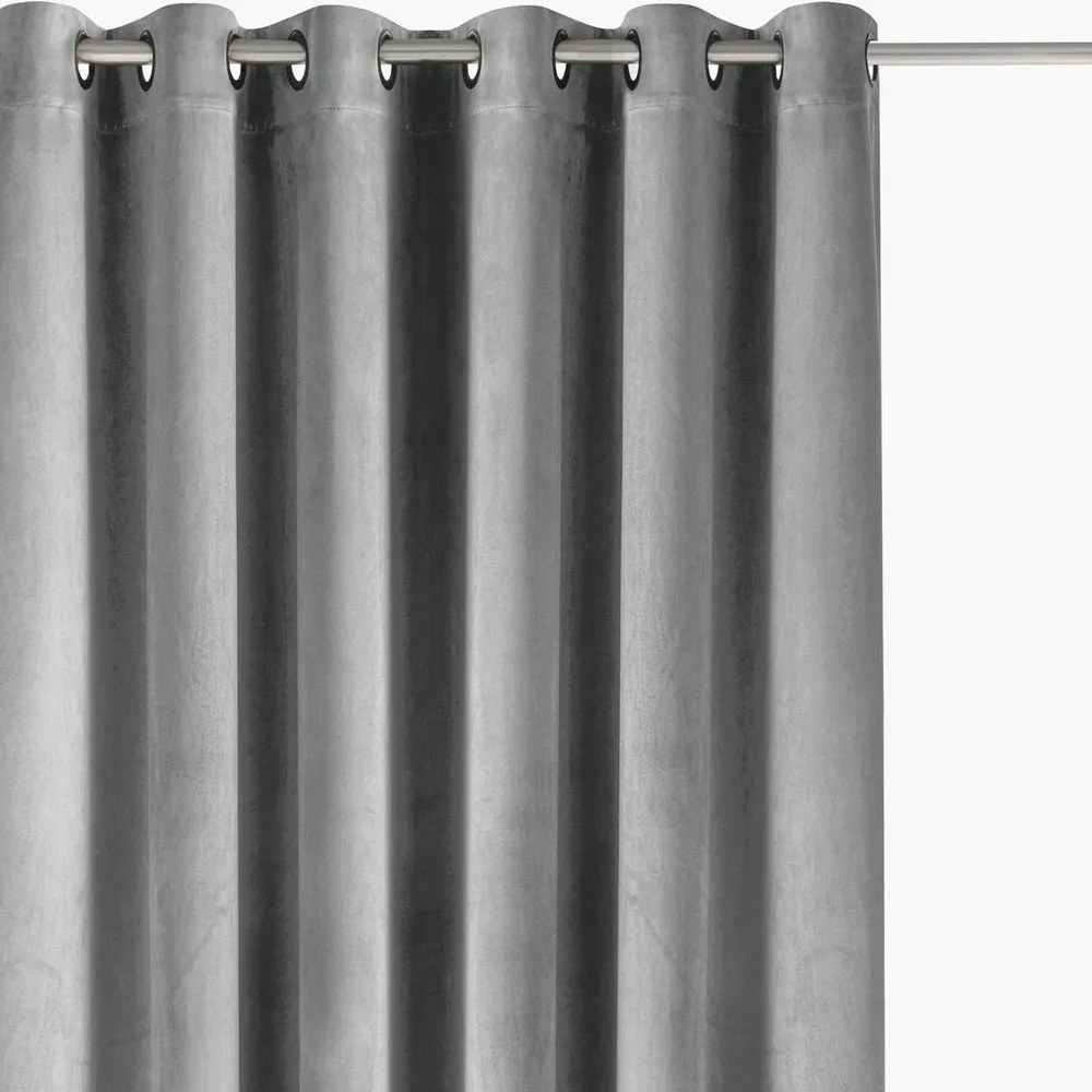 Sivý zamatový dimout záves 140x225 cm Velto – Filumi
