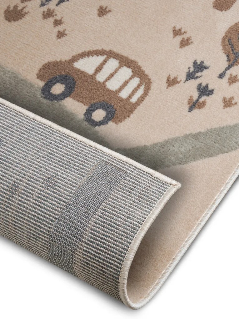 Hanse Home Collection koberce Detský koberček Adventures 105972 Cream Brown Grey - 160x235 cm