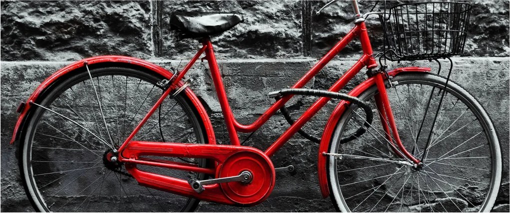 Obraz - Historický bicykel (120x50 cm)