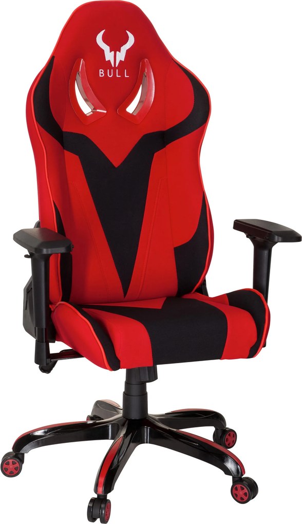 XXXLutz HERNÁ STOLIČKA, plochá tkanina, červená, čierna MID.YOU - Online Only kancelárie - 001918041101