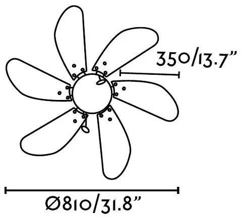 FARO 33179 - Stropný ventilátor PALAO 1xE14/40W/230V