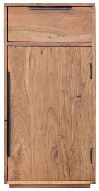 furniture-nabytek.cz - Masivní komoda Auckland z akáciového dřeva, lakovaná, hnědá