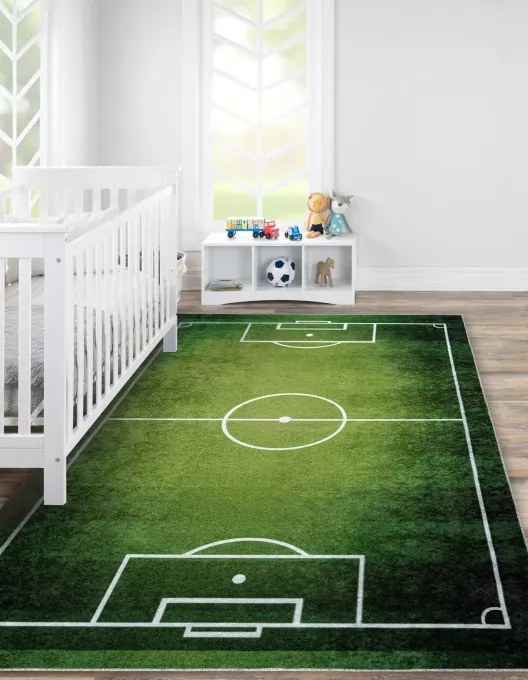 Detský koberec JUNIOR 51307.803 ihrisko / futbal, zelený