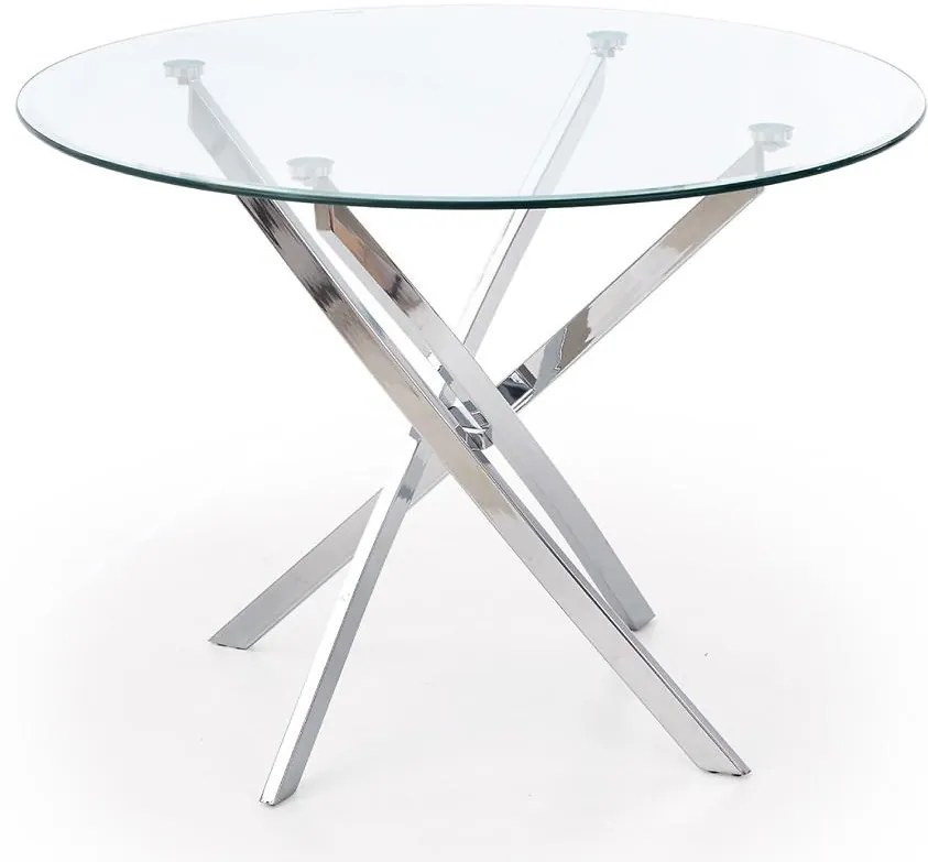 Stôl Raymond 100 Sklo/Oceľ – Bezfarebný/Chrom