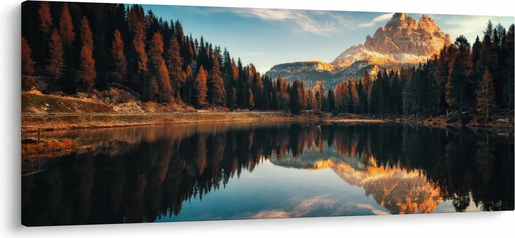 Obraz - Alpy, Taliansko, Dolomity, Lago Antorno (120x50 cm)