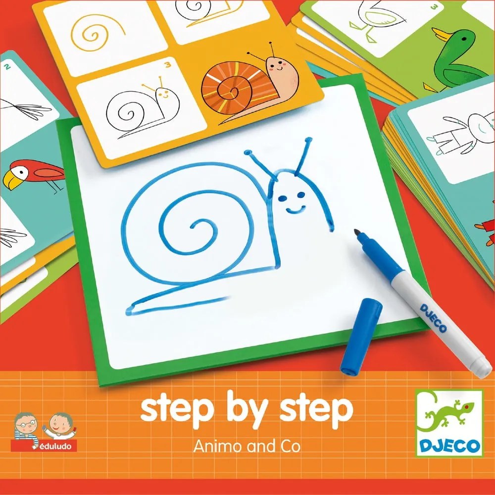 Kreatívna sada Djeco Step By Step Zvieratká