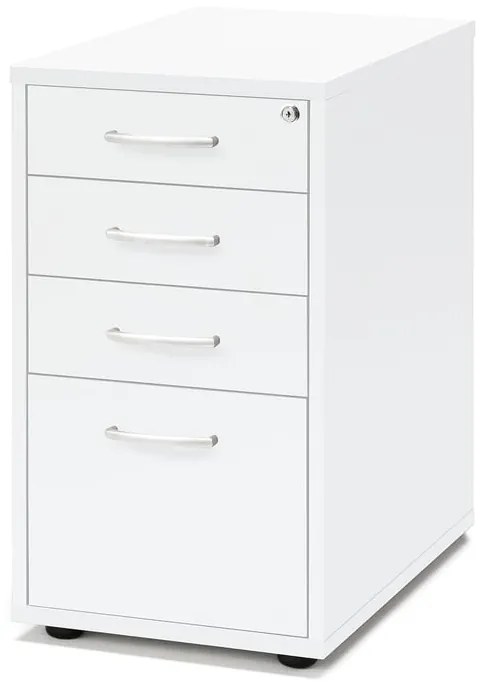 Kancelársky kontajner FLEXUS, 4 zásuvky, 720x400x600 mm, biely