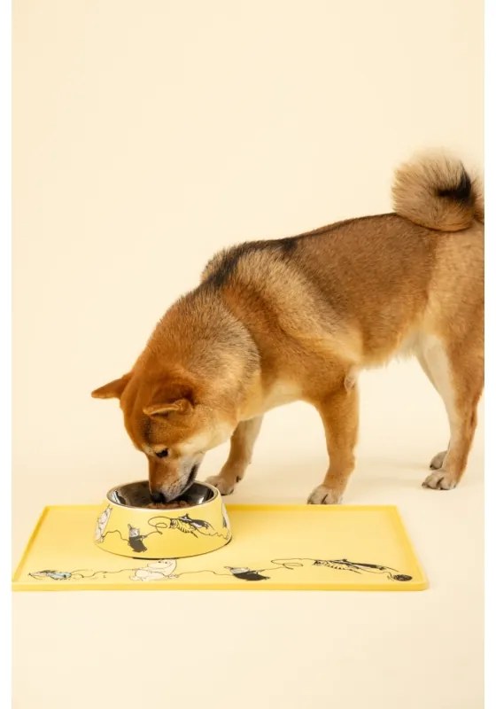 Podložka pod misky pre psov Moomin Pets 48x30cm, žltá